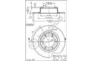 Δισκοπλακα Brembo 08.1741.10