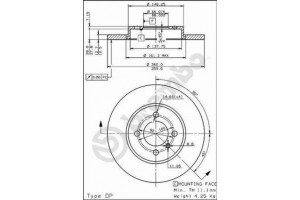 Δισκοπλακα Brembo 08.3068.10