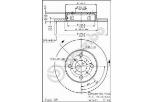 Δισκοπλακα Brembo 08.3084.10