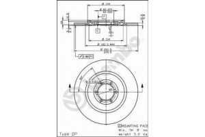 Δισκοπλακα Brembo 08.3910.10