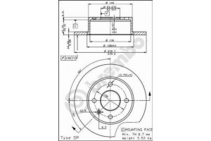 Δισκοπλακα Brembo 08.4962.20