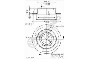 Δισκοπλακα Brembo 08.4994.10
