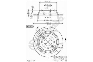 Δισκοπλακα Brembo 08.5037.10