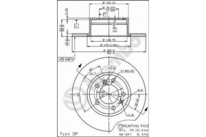 Δισκοπλακα Brembo 08.5141.20