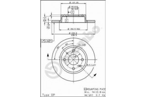 Δισκοπλακα Brembo 08.5211.10