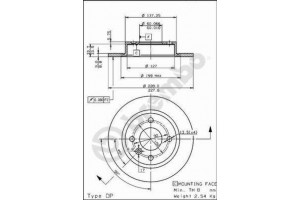 Δισκοπλακα Brembo 08.5237.10