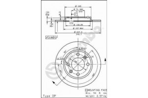 Δισκοπλακα Brembo 08.5334.10