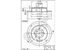Δισκοπλακα Brembo 08.5443.40