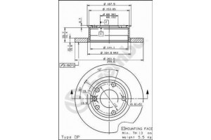 Δισκοπλακα Brembo 08.5497.10