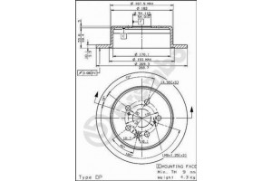 Δισκοπλακα Brembo 08.5625.10