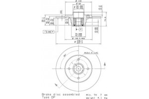 Δισκοπλακα Brembo 08.5834.25