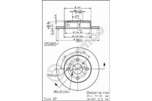 Δισκοπλακα Brembo 08.5862.10