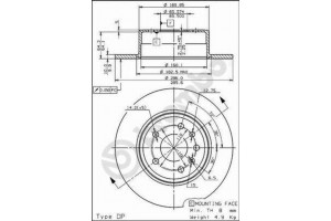 Δισκοπλακα Brembo 08.7015.10