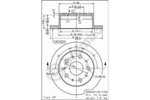 Δισκοπλακα Brembo 08.8094.40