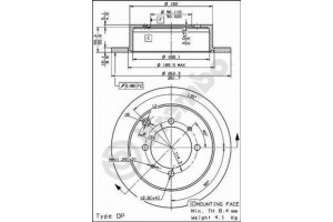 Δισκοπλακα Brembo 08.8316.10