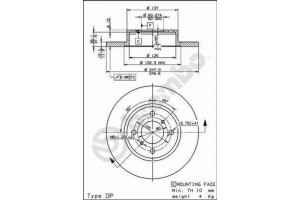 Δισκοπλακα Brembo 08.8705.10