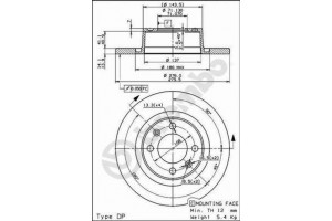 Δισκοπλακα Brembo 08.8727.10
