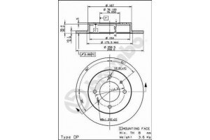 Δισκοπλακα Brembo 08.9081.10