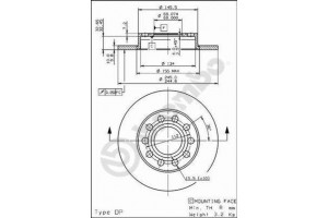 Δισκοπλακα Brembo 08.9136.10