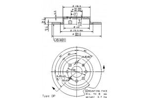 Δισκοπλακα Brembo 08.9460.10