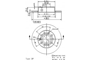 Δισκοπλακα Brembo 08.9488.10