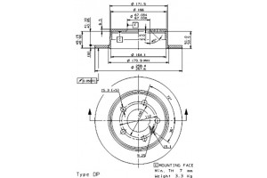 Δισκοπλακα Brembo 08.9580.10