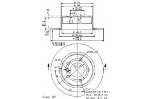 Δισκοπλακα Brembo 08.9859.80