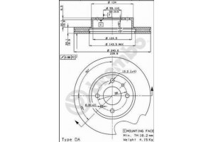Δισκοπλακα Brembo 09.3023.20