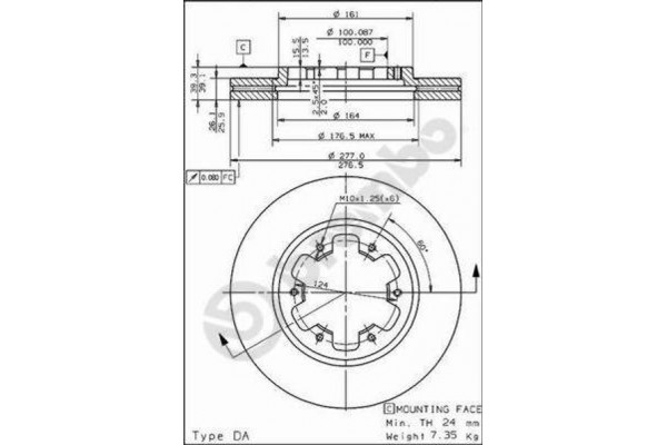 Δισκοπλακα Brembo 09.5055.10