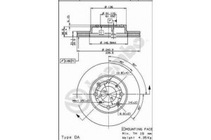 Δισκοπλακα Brembo 09.5285.10