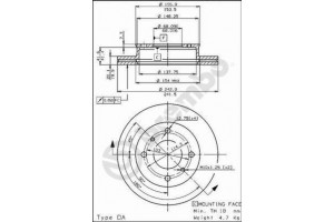 Δισκοπλακα Brembo 09.5447.10