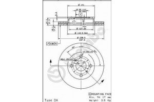Δισκοπλακα Brembo 09.5536.20