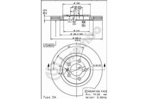 Δισκοπλακα Brembo 09.5570.10