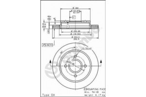 Δισκοπλακα Brembo 09.5708.10