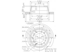 Δισκοπλακα Brembo 09.5784.10