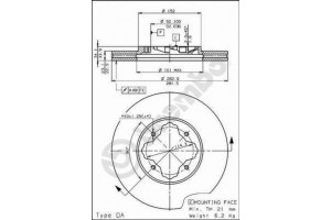 Δισκοπλακα Brembo 09.5804.10