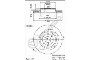 Δισκοπλακα Brembo 09.5843.10