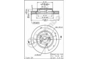 Δισκοπλακα Brembo 09.5844.10