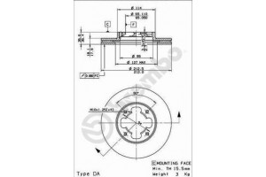 Δισκοπλακα Brembo 09.5867.10