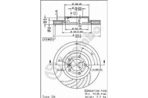 Δισκοπλακα Brembo 09.5934.10