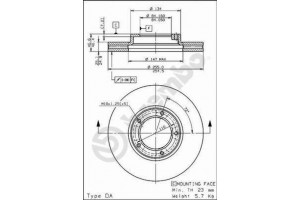 Δισκοπλακα Brembo 09.6710.10
