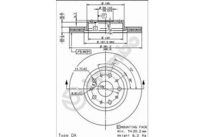 Δισκοπλακα Brembo 09.6769.20