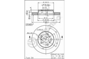 Δισκοπλακα Brembo 09.6803.10