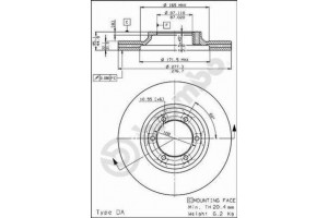 Δισκοπλακα Brembo 09.6817.10