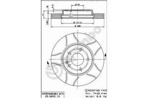 Δισκοπλακα Brembo 09.6845.75