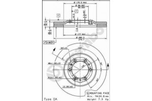 Δισκοπλακα Brembo 09.6866.20