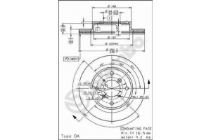 Δισκοπλακα Brembo 09.6905.10