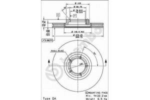 Δισκοπλακα Brembo 09.6959.10