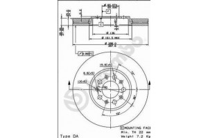 Δισκοπλακα Brembo 09.7010.20