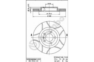 Δισκοπλακα Brembo 09.7012.75